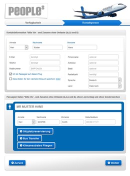 Buchungsmaske People&#039;s